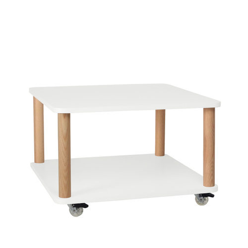 Ragaba ASHME Coffee Table with Wheels 64x64cm White 50% Rabatt mit kostenlosem Versand