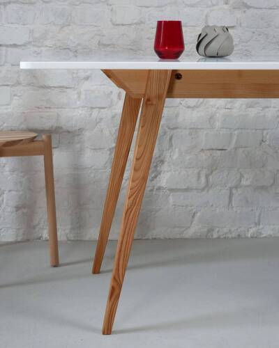 Ragaba ENVELOPE Extendable Dining Table 90x65cm Chalk White Oak Kostenloser Versand international