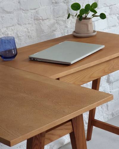 Ragaba LUKA Corner Desk W 115cm x D 85cm Walnut Left Side Begrenzt auf 3 Tage