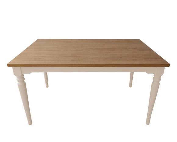 Ragaba NATA Dining Table 140x90cm Brown Beige Base zollfrei