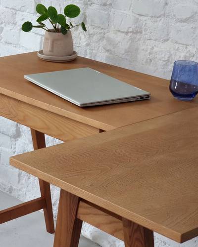 Ragaba LUKA Corner Desk W 115cm x D 85cm Oak Right Side 50% Rabatt für begrenzte Zeit