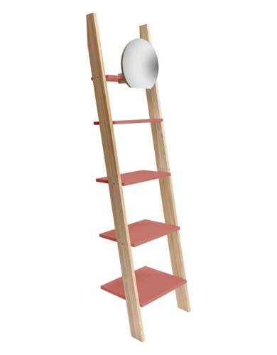 Ragaba ASHME Ladder Shelf with Mirror 45x35x180cm Antique Pink