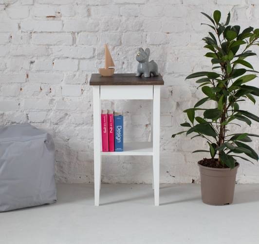 Ragaba ENTLIK Bedside Table 40x35x70cm Black Oak