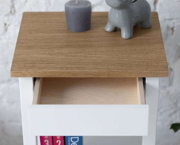 Ragaba ENTLIK Bedside Table 40x35x70cm Oiled Oak Outlet