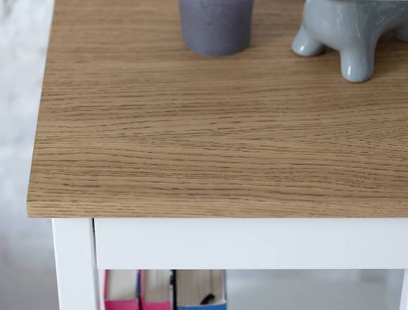 Ragaba ENTLIK Bedside Table 40x35x70cm Oiled Oak Outlet