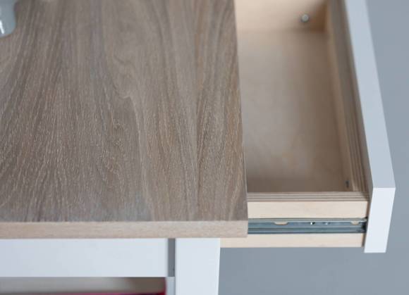 Ragaba ENTLIK Bedside Table 40x35x70cm White Oak Auslauf