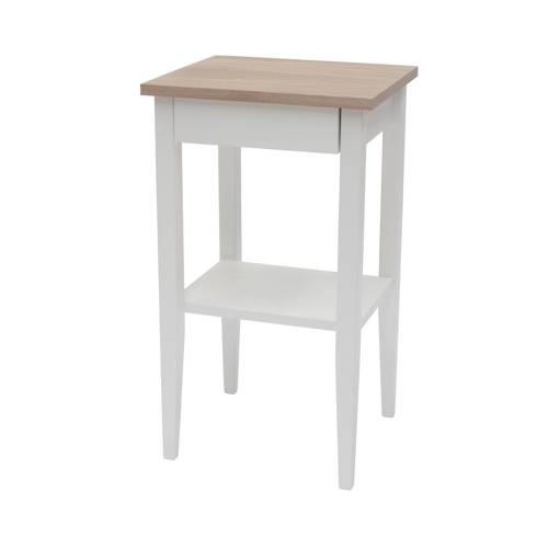 Ragaba ENTLIK Bedside Table 40x35x70cm White Oak Auslauf