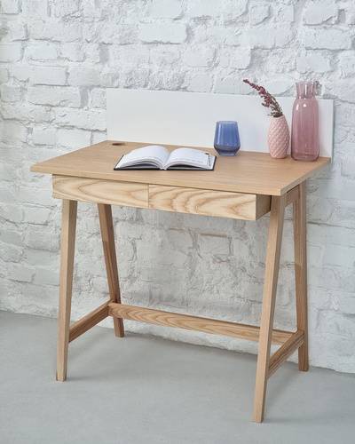 Ragaba LUKA Ashwood Writing Desk 85x50cm with 2 Drawer