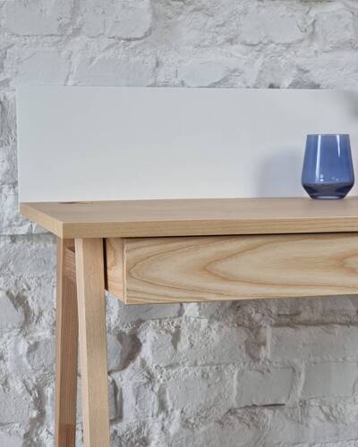 Ragaba LUKA Ashwood Writing Desk 85x50cm with 2 Drawer Hotsell