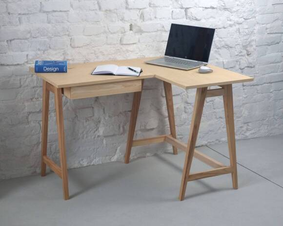 Ragaba LUKA Ash L-Shaped Desk W115cm x D85cm Right Hand