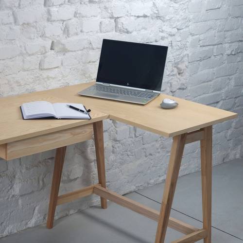 Ragaba LUKA Ash L-Shaped Desk W115cm x D85cm Right Hand im Angebot