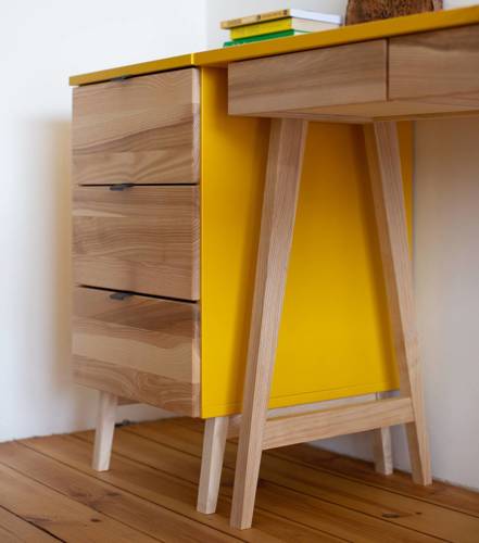 Ragaba LUKA 3-Drawer Storage Cabinet W41xD50cm Broom Yellow