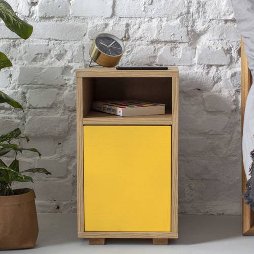 Ragaba SLIM Bedside Table W 30cm x D 40cm Brown Beige