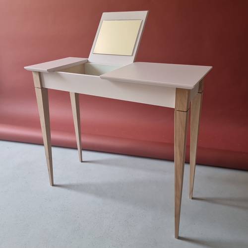 Ragaba MIMO Dressing Table with Mirror 85x35cm Brown Beige