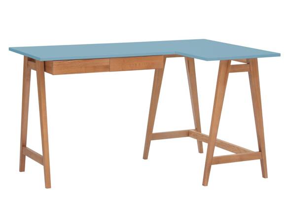 Ragaba LUKA Corner Desk W 135cm x D 85cm Gentle Blue Oak Right Side