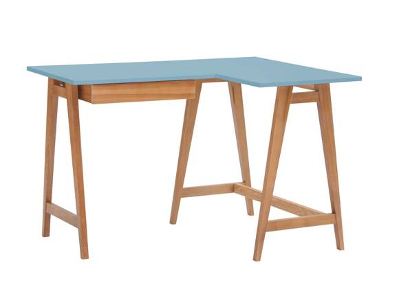 Ragaba LUKA Corner Desk W115cm x D85cm Gentle Blue Oak Right Side