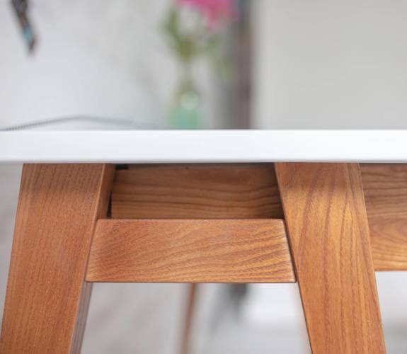 Ragaba LUKA Corner Desk W115cm x D85cm Gentle Blue Oak Right Side Begrenztes Angebot