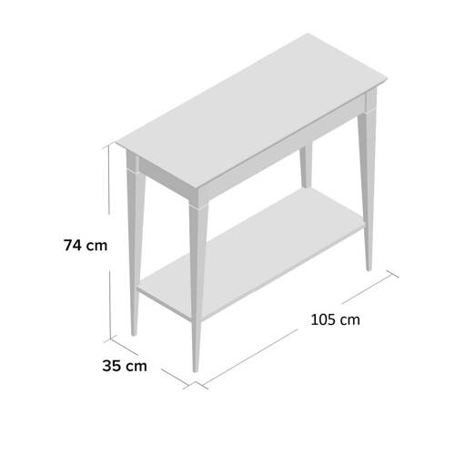 Ragaba MIMO Console Table 105x35cm Black Legs Beaver Brown Preisnachlass
