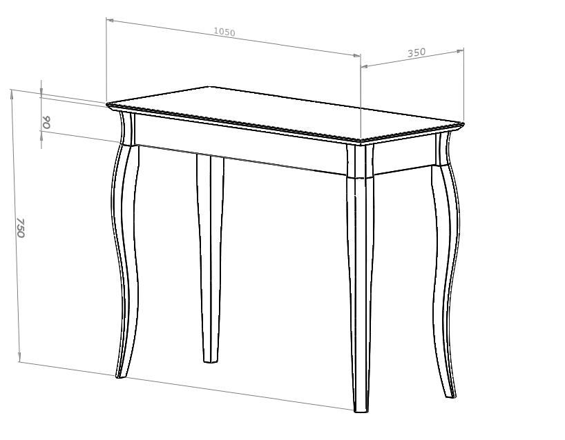 Ragaba LILLO Console Table 85x35cm - Black Legs / Broom Yellow Muttertagsangebot