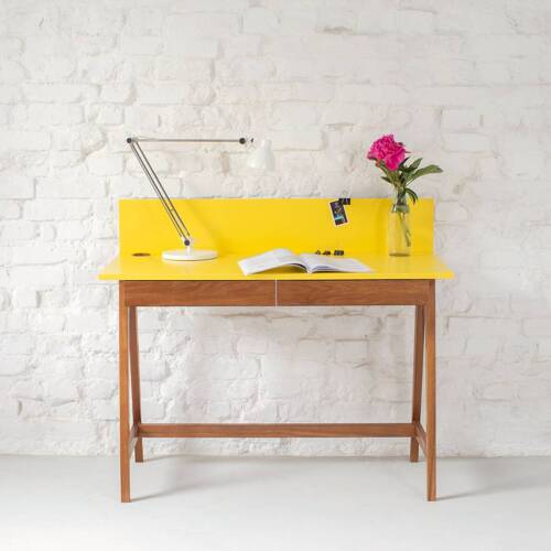Ragaba LUKA Writing Desk 110x50cm with Drawer Oak Broom Yellow
