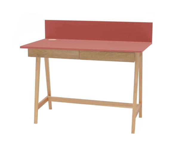 Ragaba LUKA Ashwood Writing Desk 110x50cm with Drawer Antique Pink