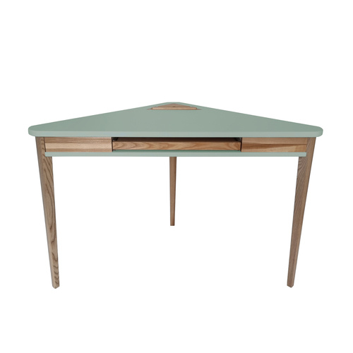 Ragaba ASHME Corner Desk 114x85cm Keyboard Drawer Sage Green
