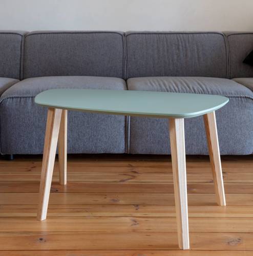 Ragaba Endocarp Coffee Table 80x48x40cm – Sage Green / Ashwood