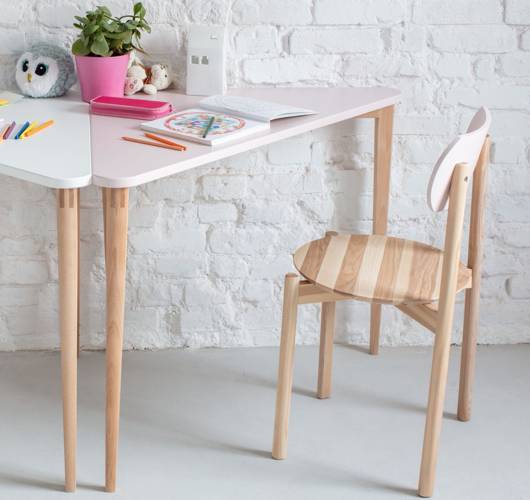 Ragaba NAJA Corner Desk W114 x L85 x H75cm Dusky Pink