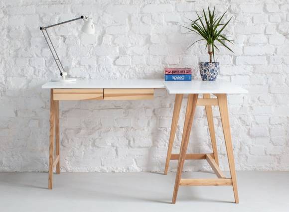 Ragaba LUKA Ashwood Corner Desk W 135cm x D 85cm / White Right Side