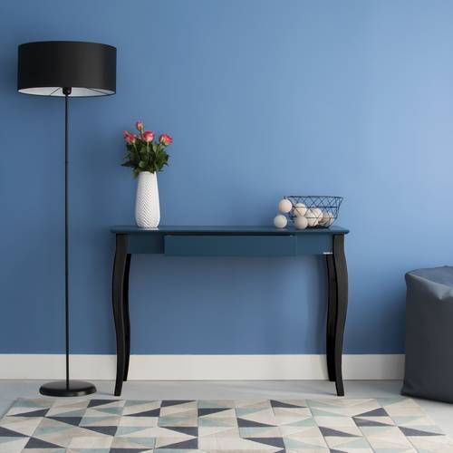 Ragaba LILLO Writing Desk 105x40cm Black Legs / Petrol Blue