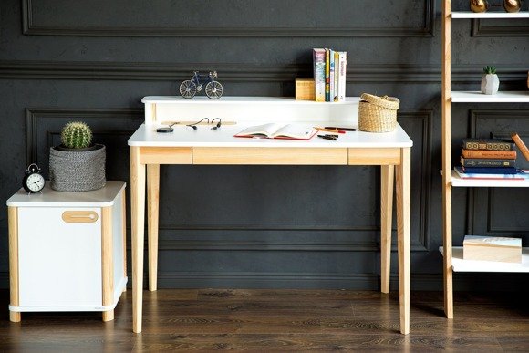 Ragaba ASHME Writing Desk W 110 x D 56 x H 75cm - Ashwood/White