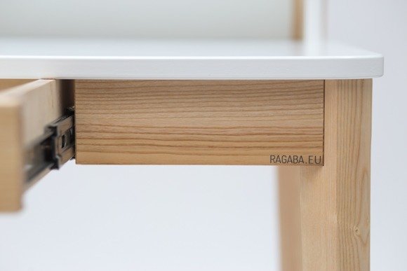 Ragaba ASHME Writing Desk W 110 x D 56 x H 75cm - Ashwood/White Sonderangebot der Fabrik
