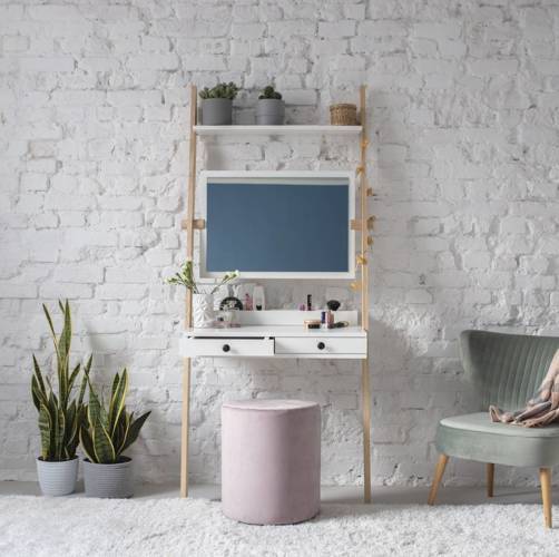 Ragaba LENO Leaning Dressing Table 79x183cm Ashwood White