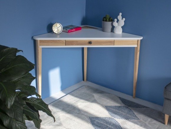 Ragaba ASHME Corner Desk 114x85x85cm - White