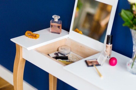 Ragaba LILLO Dressing Table with Mirror - 105x35cm Dusky Pink 50% Rabatt mit kostenlosem Versand