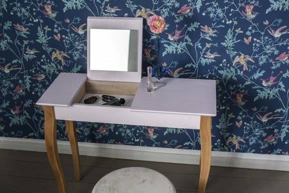 Ragaba LILLO Dressing Table with Mirror 85x35cm White Clearance-Verkauf