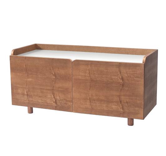 Ragaba DABI Record Player Sideboard 110cm Oak White
