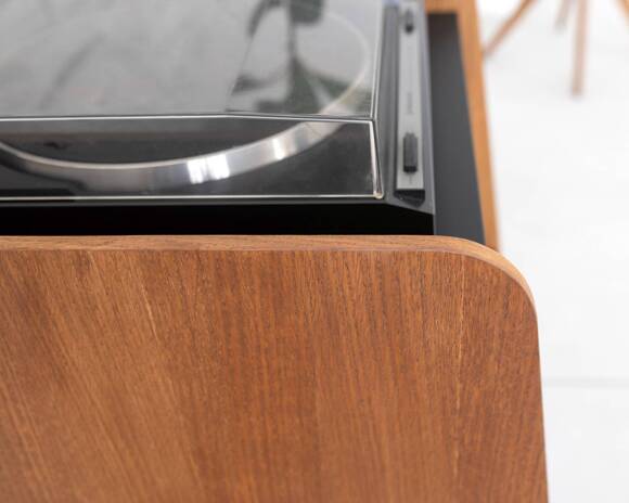 Ragaba RYMO Record Player Cabinet with Drawer W53 x D61cm Oak Black Black Friday Preise