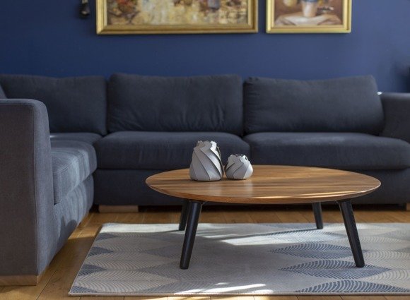 Ragaba Contrast SLICE Coffee Table 100x100x31cm- White Outlet