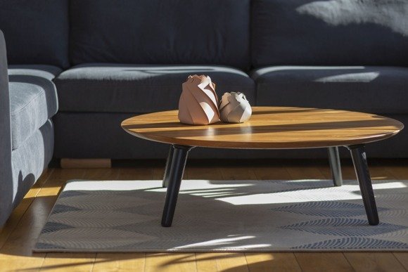 Ragaba Contrast SLICE Coffee Table 100x100x31cm- White Outlet