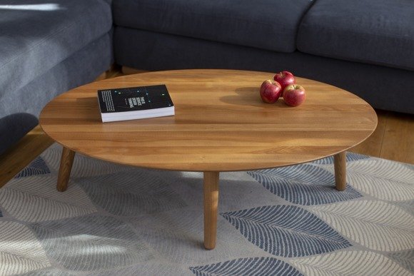 Ragaba Contrast OVO Coffee Table 110x70x31cm - Black Legs Auslauf