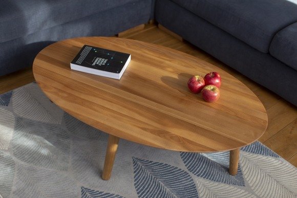 Ragaba Contrast OVO Coffee Table 110x70x31cm - Black Legs Auslauf