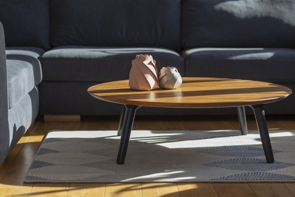 Ragaba Contrast SLICE Coffee Table 100x31cm Round Black Legs Angebote