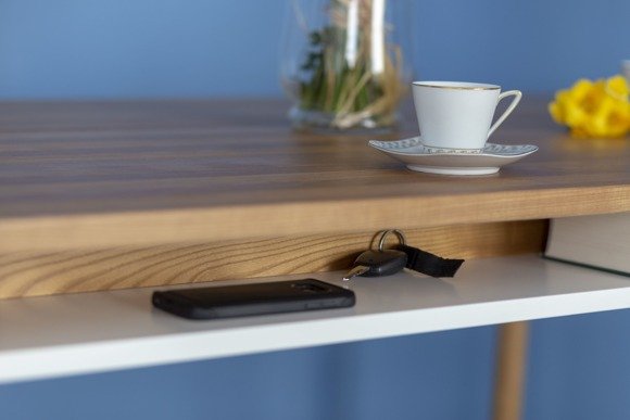 Ragaba ZEEN Dining Table with Shelf 140x90x75cm - Oak Schlussverkauf
