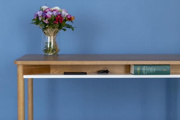 Ragaba ZEEN Dining Table with Shelf 140x90x75cm - Oak Schlussverkauf