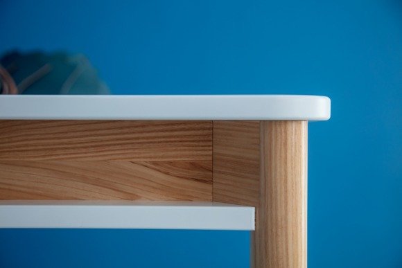 Ragaba ZEEN Dining Table with Shelf 140x90x75cm - White Versandkostenfrei