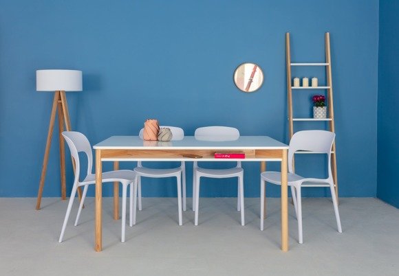 Ragaba ZEEN Dining Table with Shelf 140x90x75cm - White Versandkostenfrei