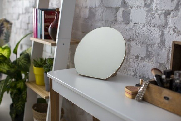 Ragaba ASHME Ladder Shelf with Mirror 45x180cm - Ashwood Shelves/White Flash Sale