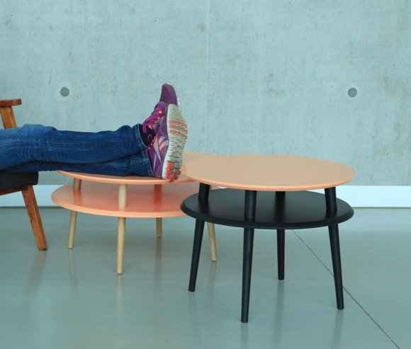 Ragaba UFO Coffee Table diam. 57cm x H 45cm - Graphite/Black Legs Weihnachtsangebot