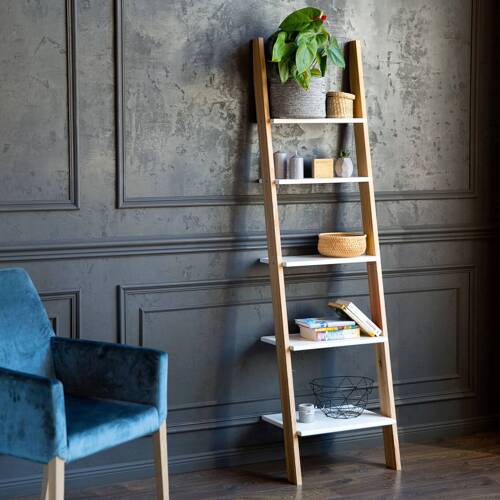 Ragaba ASHME Ladder Shelf 45x35x180cm - White